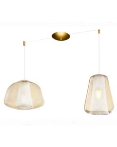 lampada double skin vetro ambra