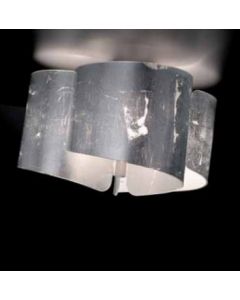 selene plafoniera papiro foglia argento