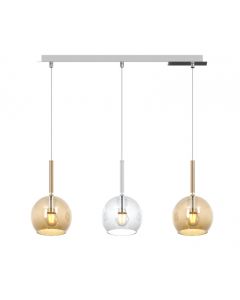 lampada future 3luci ambra trasparente