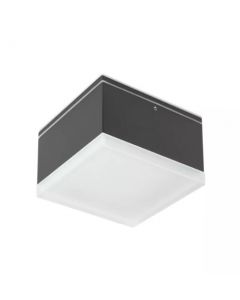Plafoniera da esterno quadrata Akron antracite
