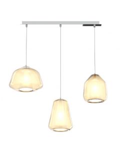 sospensione vetro ambra double skin