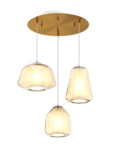 top light double ottone ambra