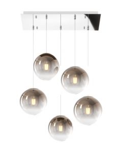 Lampadario rettangolare Eclipse Big 5L bronzo