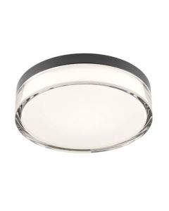 plafoniera nera frisbi ip44 23cm