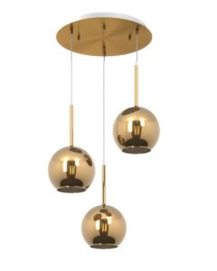 lampadario sfere oro