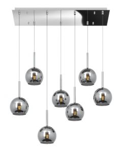 lampadario rettangolare cromo