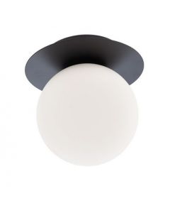plafoniera sfera da soffitto haiku nera