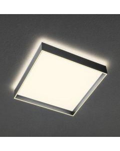 plafoniera led nera hover quadrata