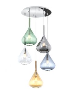 top light lampadario vetro multicolore