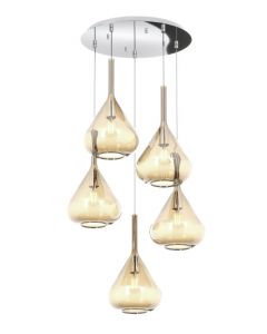 top light kona lampadario 5 luci