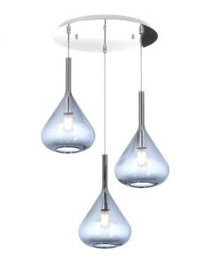 lampada sospensione vetro blu