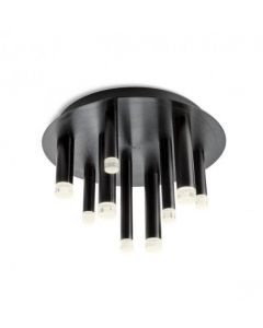 plafoniera led nera madison