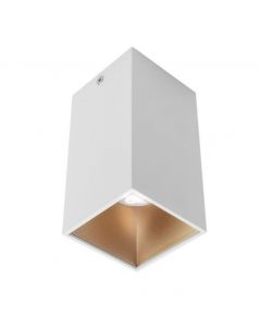 plafoniera quadrata nitro bianco oro