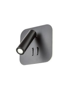 Faretto led nero Quda parete