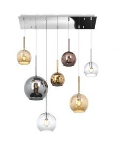 lampadario rettangolare future vetro