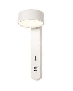 applique per camera da letto bianco Sades