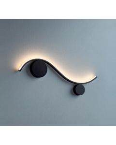 applique led indiretta Wave nero