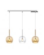 lampada future 3luci ambra trasparente
