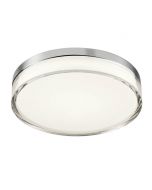 plafoniera led cromo ip44 frisbi 28cm