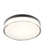 plafoniera nera frisbi 28cm