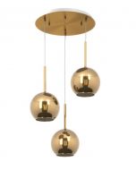 lampadario sfere oro