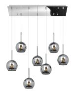 lampadario rettangolare cromo