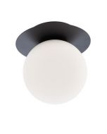 plafoniera sfera da soffitto haiku nera