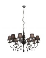 lampadario nero 8 luci elize