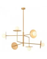 lampada sospensione plato oro 6 luci