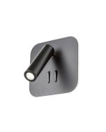 Faretto led nero Quda parete