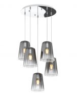 top light lampadario vetro cromo