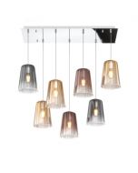 top light shaded 7 luci rettangolare