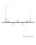 lampadario nero talis 5 luci